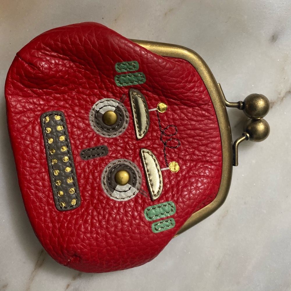 Fossil robot coin purse red